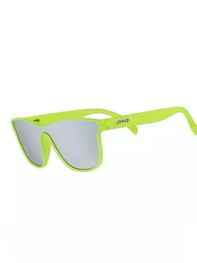 goodr Neon Green Naeon Flux Capacitor Mirror Lens Sunglasses